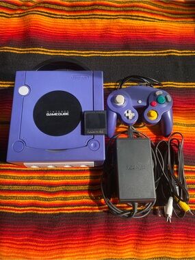 Nintendo GameCube Indigo Console with Controller & Power/AV Cables